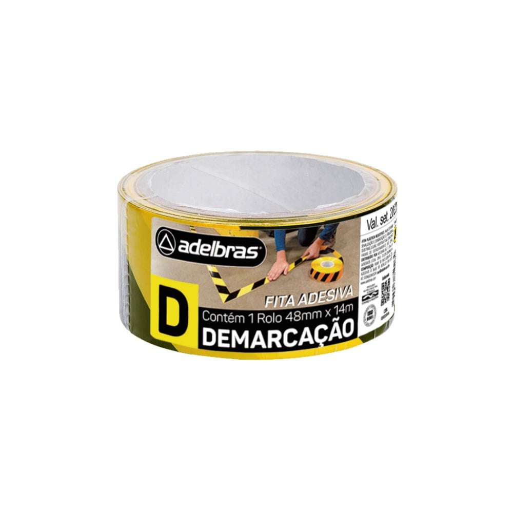 Fita Demarcação Solo Adelbras 48x14m Zebrada 803050003