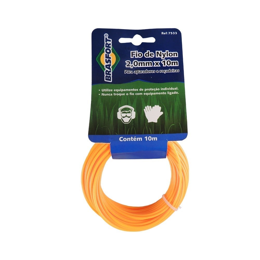 Fio de Nylon Brasfort Redondo 2.0MM/ 10M 7533