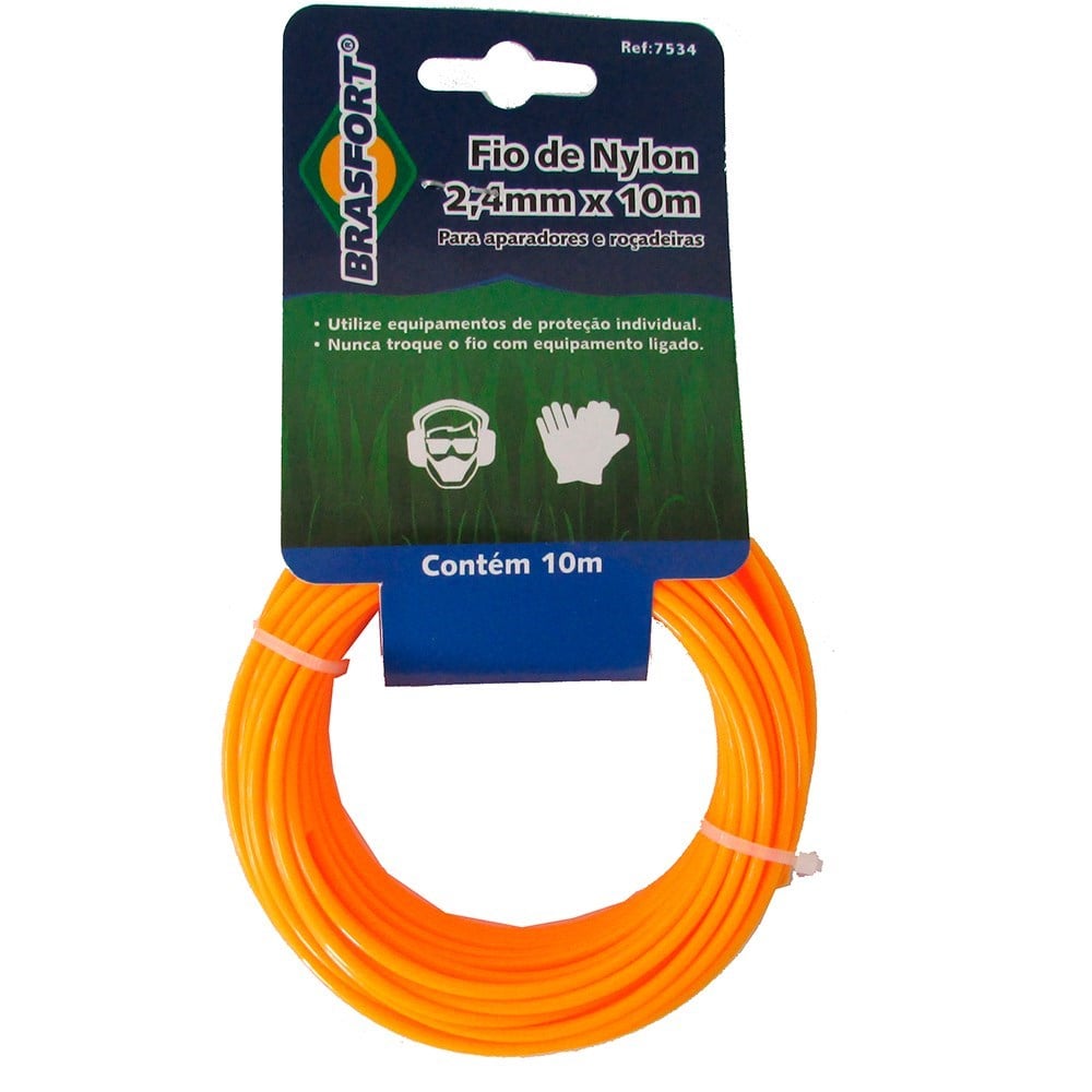 Fio de Nylon Brasfort Redondo 2.4MM/ 10M 7534