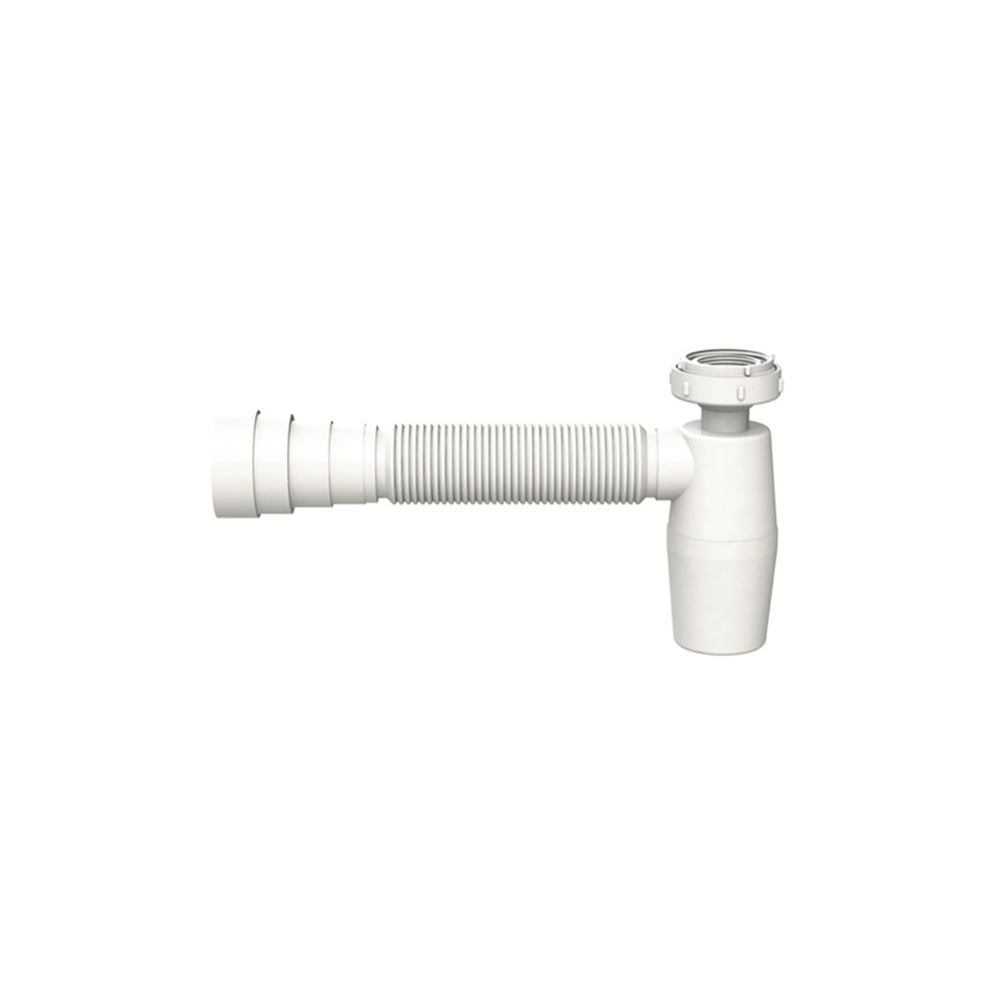 Sifão PVC Copo Flexível Valeplast com Anel Branco 01.138 - imagem 1