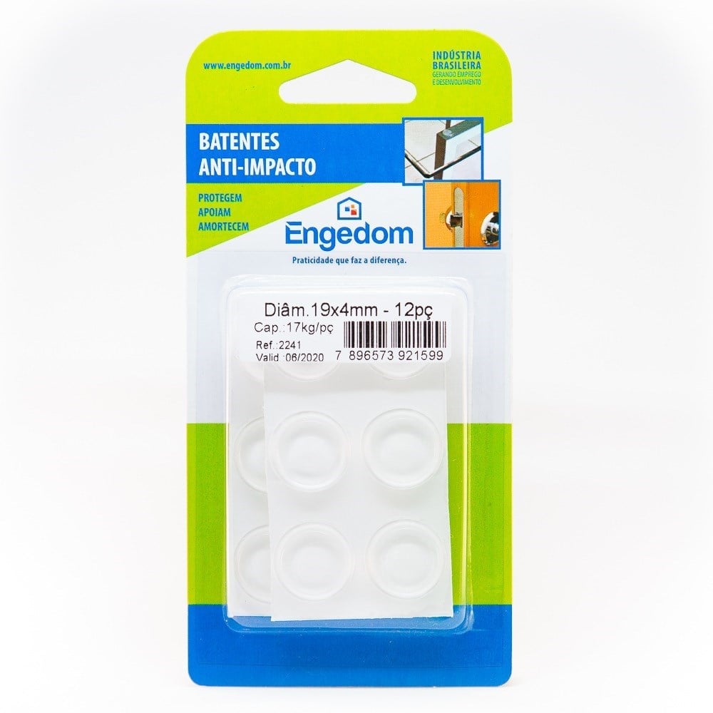 Protetor Adesivo Engedom Redondo 19X4MM 12 Peças 2241 2241