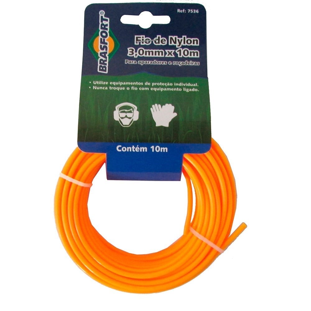 Fio de Nylon Brasfort Redondo 3.0MM/ 10M 7536